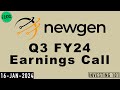 Newgen Software Technologies Q3 FY24 Earnings Call | Newgen Software 2024 Q3 Results | Latest News