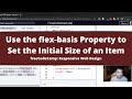 Use the flex basis Property to Set the Initial Size of an Item (CSS Flexbox) freeCodeCamp tutorial