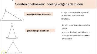 indeling driehoeken volgens de zijden