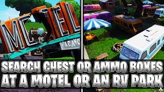 Rv Park Fortnite Music Jinni - search chests or ammo boxes at a motel or an rv park fortnite overtime challenges