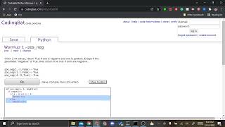 Coding Bat Problem 8 Pos Neg