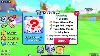 5X Luck is OP In The New Jelly Update Part 2 (Pets Go)!!