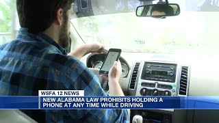 New Alabama law prohibits holding a phone at any time while driving