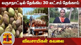 வருசநாட்டில் தேங்கிய 30 லட்சம் தேங்காய் - விவசாயிகள் கவலை | Coconut | Thanthi TV