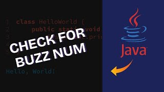 How to Check for Buzz Number in Java 2025?