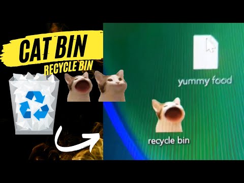 Cat Bin | POP CAT RECYCLE BIN | Change Recycle Bin Icon to Pop Cat Recycle Bin Icon | Cat Bin reddit