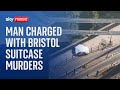 Man charged with double murder after human remains found in Bristol and London