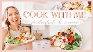 COOK WITH ME | homemade falafel & garlic naan! ✨