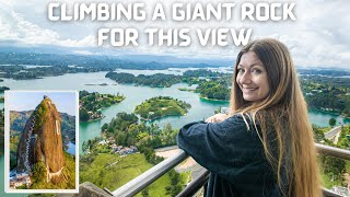 CLIMBING THE BIGGEST ROCK IN COLOMBIA (Guatape is a must do day trip from Medellin)