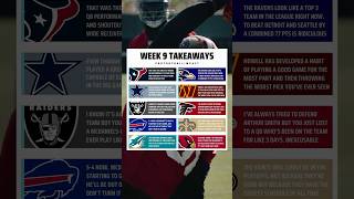 Week 9 NFL Takeaways #football #nfl #sports