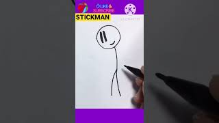 SIMPLE IZI STICKMAN DRAWING - mad? - #shorts