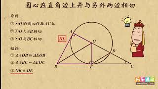 20圆心在直角边上并与另外两边相切     中考数学专题--几何综合    初中数学