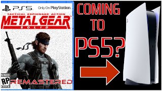 Metal Gear Solid WILL Come To PlayStation 5! (Rumor)