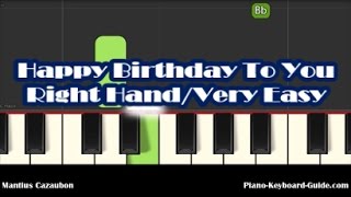How To Play Happy Birthday To You On Piano - Right Hand - Easy Notes For Beginners