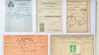 Antique French ephemera kit