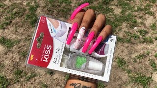 Doing SUPER Long Nails with KISS Dip Powder Kit | Do YOUR Nails At Home