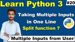 Multiple inputs in one line in python, Split function in Python, Python Tutorial, Cyber warriors