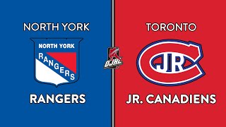 OJHL Highlights | North York Rangers VS Toronto Jr. Canadiens | December 14, 2024