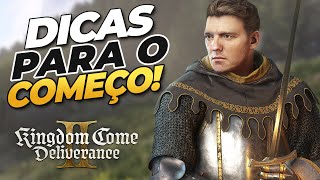 Dicas para COMEÇAR BEM em KINGDOM COME DELIVERANCE 2 com EQUIPAMENTOS FORTES, DINHEIRO e MAIS!