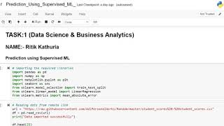 Prediction using Supervised ML (Level - Beginner)