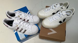 Comparison between Veja Campo and Adidas Superstars #veja #adidas