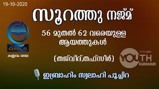 QHLS ഒാണ്‍ലൈന്‍ ക്ലാസ് സൂറത്തു നജ്മ് 56 മുതല്‍ 62വരെ(തജ്‌വീദ്,തഫ്സീര്‍) 🎙️ഇബ്രാഹിം സ്വലാഹി