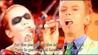 Annie Lennox  & David Bowie - Live -  "Under pressure" (Subtítulos Inglés - Español)