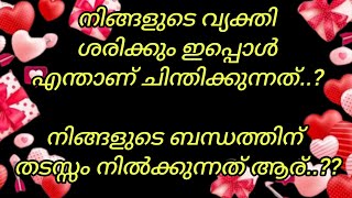 നിങ്ങളുടെ വ്യക്തി ഇപ്പോൾ ശരിക്കും എന്താണ് ചിന്തിക്കുന്നത്. നിങ്ങളെ സ്വന്തമാക്കാൻ ആണോ..??