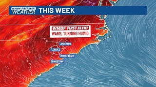 FIRST ALERT: Warm & humid, storm chances later this week