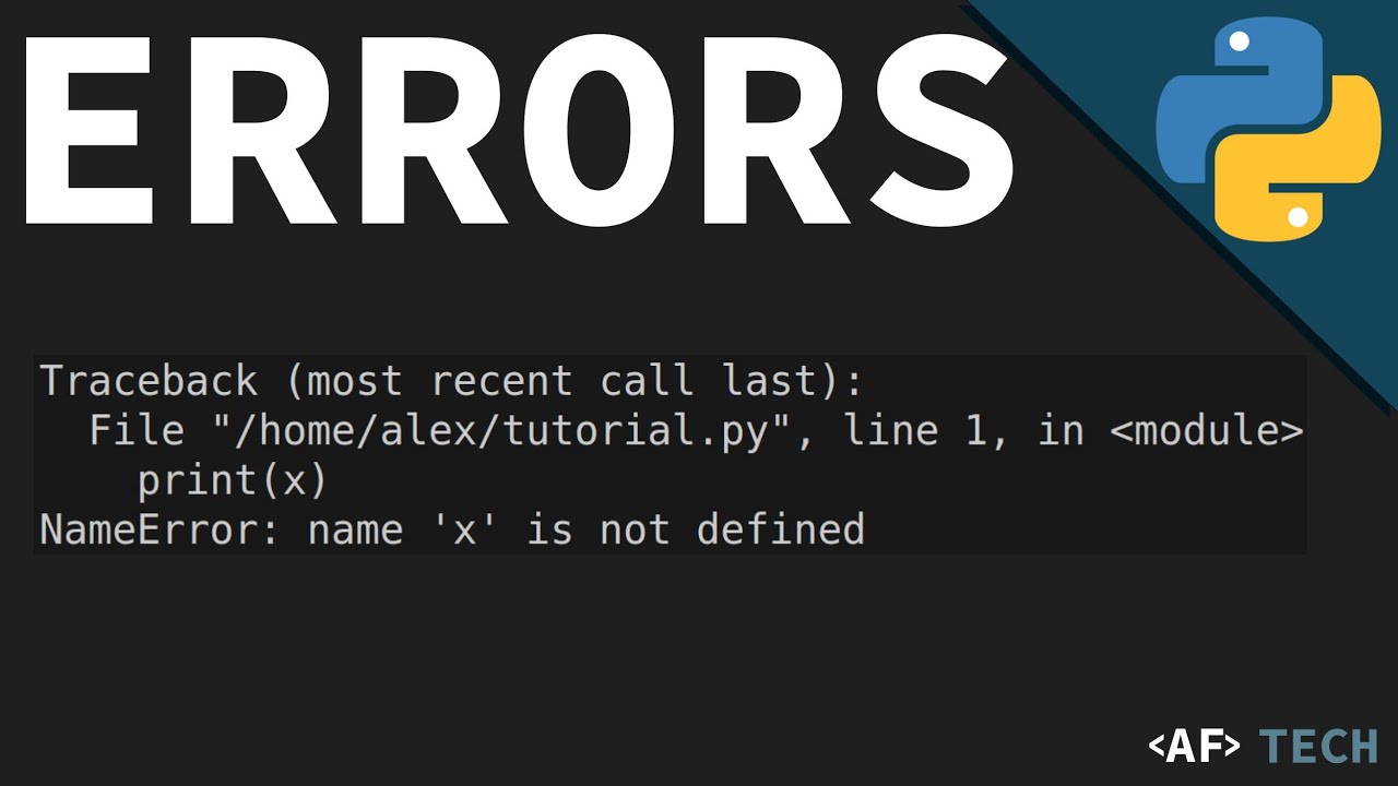 How Read Any Error Python Traceback Errors Youtube How Read Any Error Python Traceback Errors Youtube