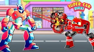SuperCar Rikki stops the Alien made Robot-Car with Laser Destructor Creating a Nuisance!