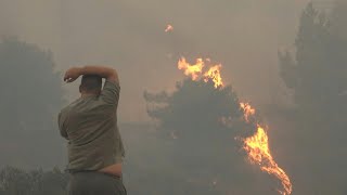 Wildfire erupts on Mount Penteli outside Athens | AFP