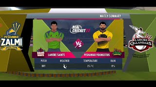 Peshawar Zalmi vs Lahore qalanders| Full Highlights|| Match 3 || Real cricket 22