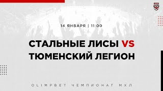 14.01.2023. «Стальные Лисы» – «Тюменский Легион» | (OLIMPBET МХЛ 22/23) – Прямая трансляция