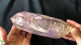 水入りエレスチャル（アメジスト）Water bubble inside amethyst【Mineral Stone】