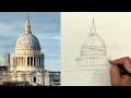 쉽게 성당 그리기 돔지붕그리는 방법 세인트폴대성당 how to draw st. paul’s cathedral pendrawing