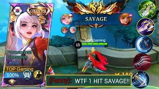 LAYLA 1 HIT SAVAGE BUILD! LAYLA BEST BUILD & EMBLEM 2024 (auto Savage)😱!! - MLBB