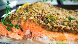 Pecan Crusted Trout - How to make Steelhead Trout | Lets Eat Cuisine