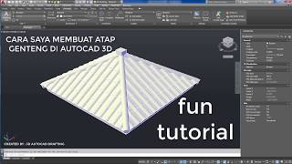 BEBERAPA MENIT JADI, Tutorial Atap Genteng Autocad 3D