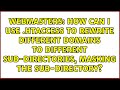 How can I use .htaccess to rewrite different domains to different sub-directories, masking the...