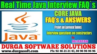 Java Interview FAQs || Interview questions on constructor by Ratan