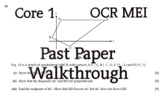 OCR MEI Core 1 (C1) Past Paper Walkthrough