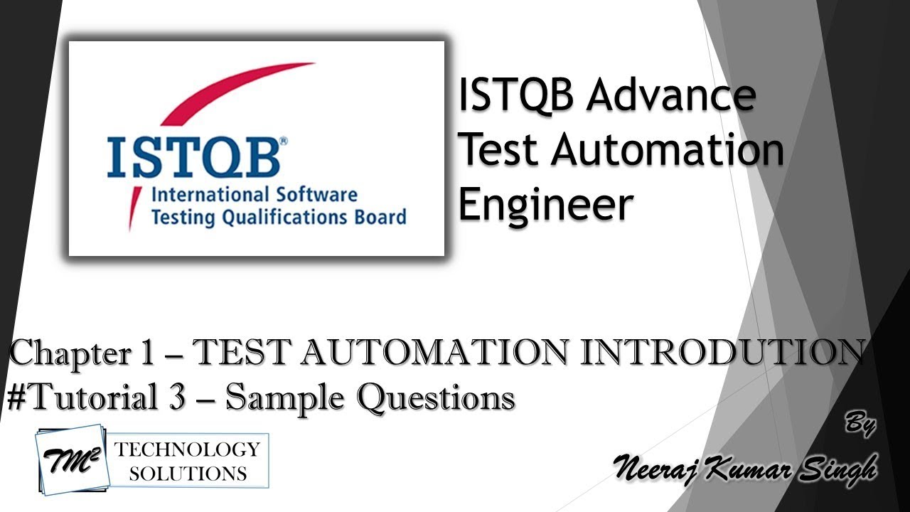 ISTQB Test Automation Engineer | Sample Questions On Chapter 1 | ISTQB ...