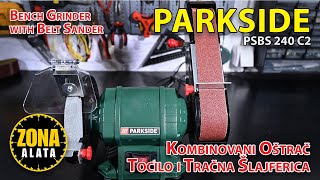 Parkside PSBS 240 C2 Bench Grinder with Belt sander - Combined Sharpener -  Review TEST 4K