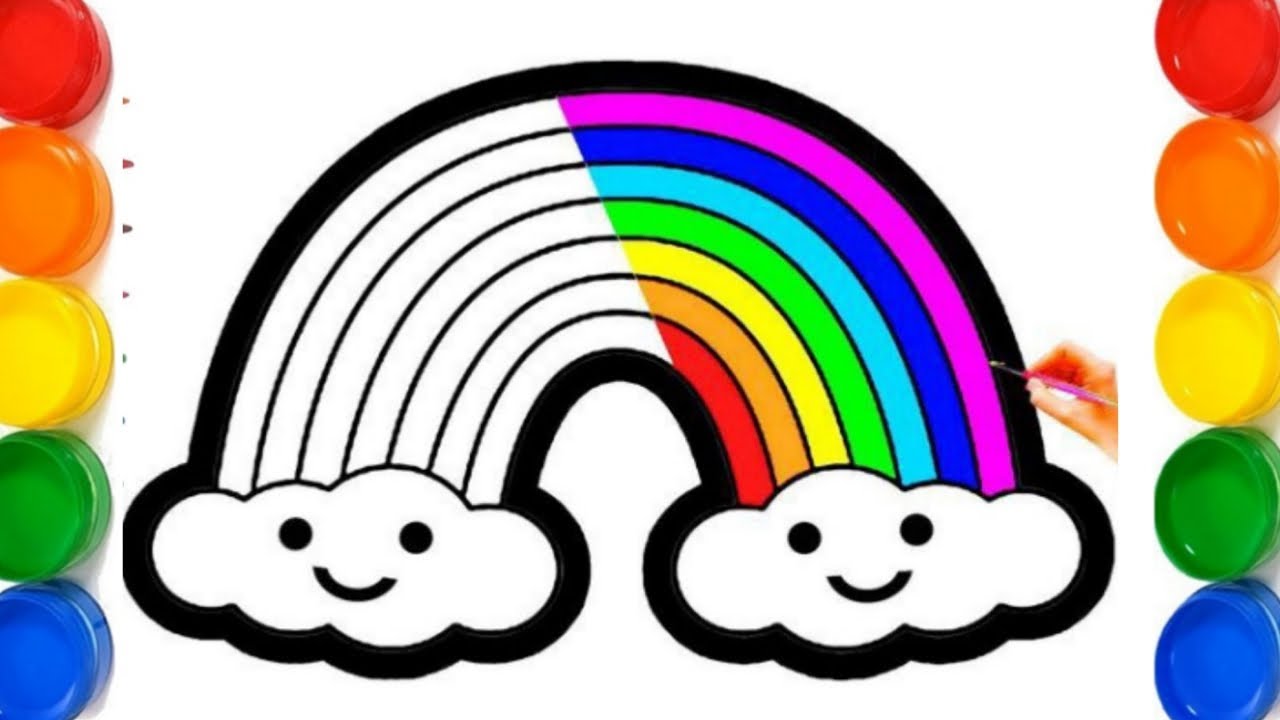 Cute Rainbow рџњ Drawing For Kids How To Draw Rainbow Painting And