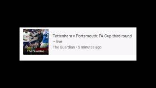 Tottenham v Portsmouth: FA Cup third round – live