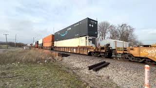 CSX IO25-02 units 814 DPU 920 SB on the Henderson sub in Springfield Tn 01/02/23