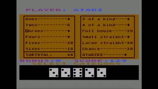Atari 8-bit:- Atarzee (BASIC game)