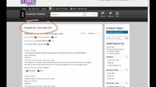 How to Perform a Basic Search in Academic OneFile