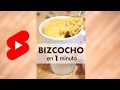 BIZCOCHO en TAZA en el microondas en 1 MINUTO 🍞 #Shorts